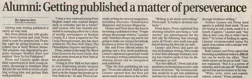 Alumni: Getting published a matter of perseverance