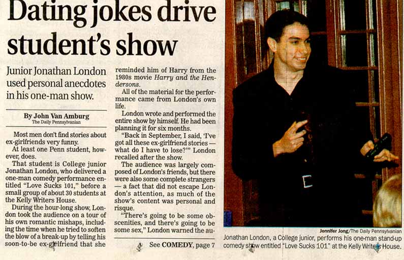 Dating jokes drive student's show