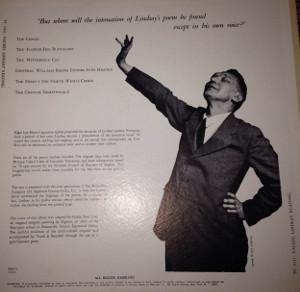 Back cover of Caedmon Vachel Linday record